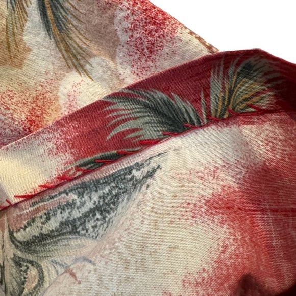 Vintage RJC Hawaiian Shirt Button Up Short Sleeve Magnum PI Palm Trees Floral - Picture 12 of 16